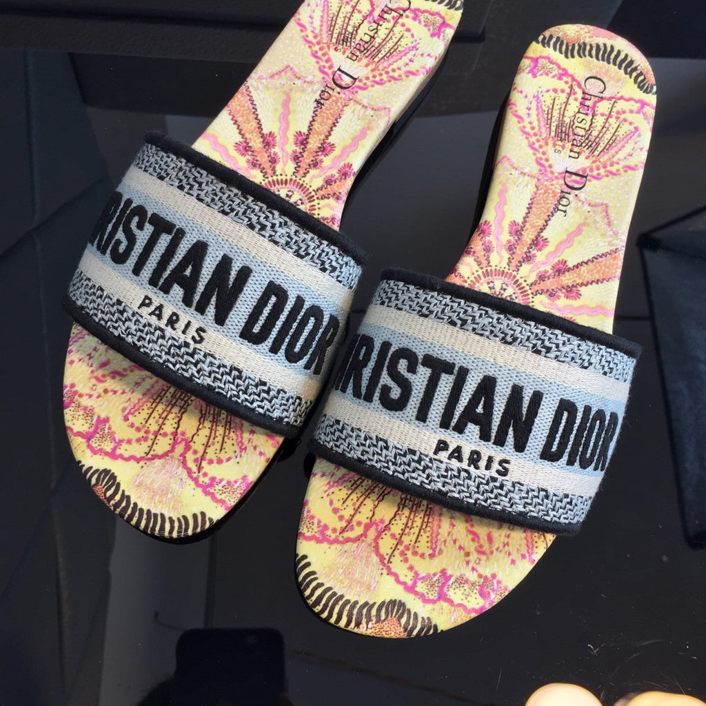 DIOR CD Mule Dway Slide 10mm Multi-motifs Style 50