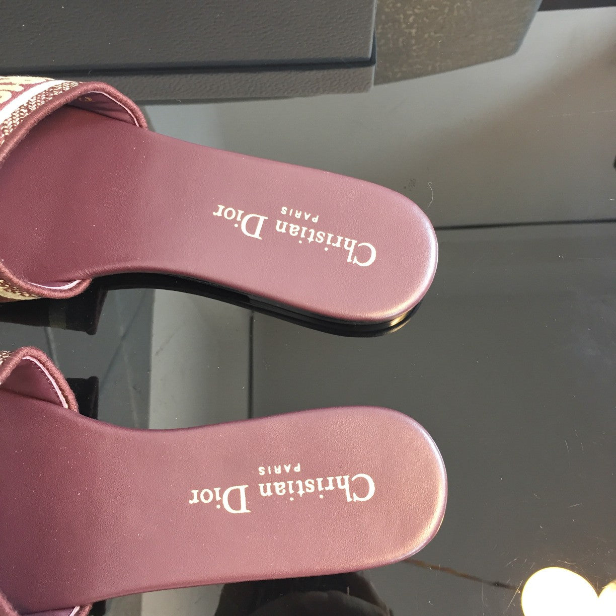 DIOR CD Mule Dway Slide 10mm Multi-motifs Style 49