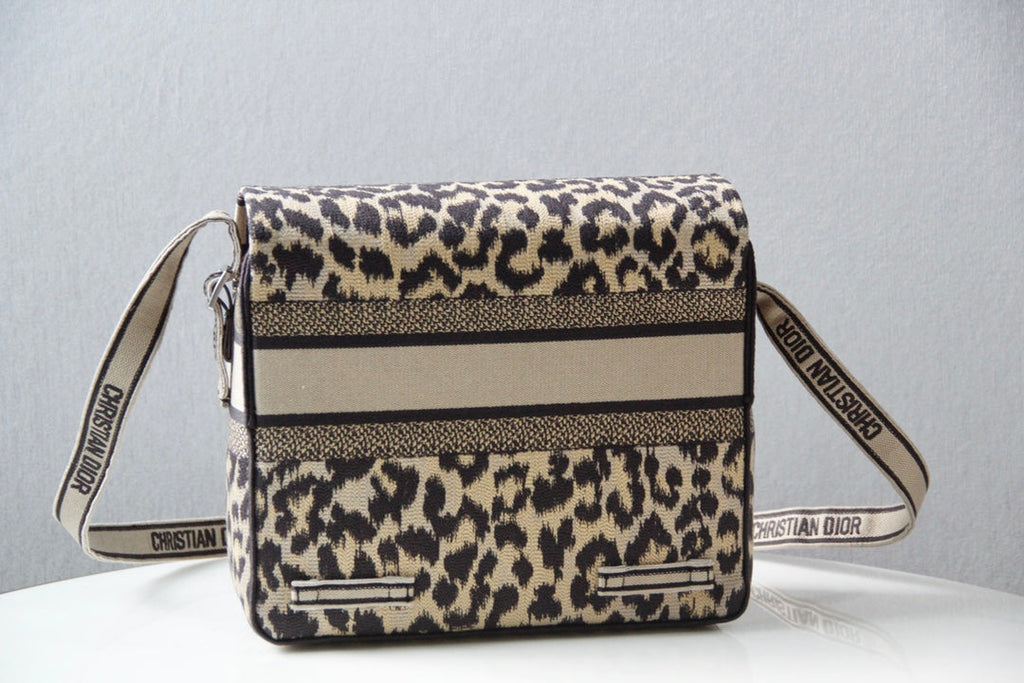 DIOR CAMP DOUBLE BUCKLE BAG 28 IN MIZZA BEIGE CANVAS