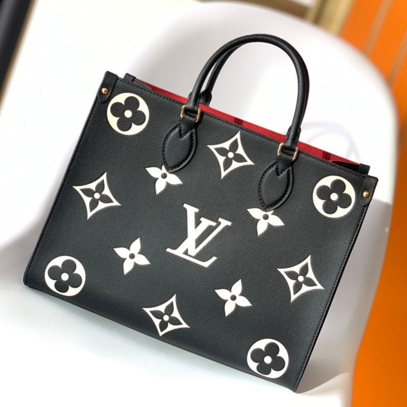 LOUIS VUITTON ONTHEGO MM 35CM BLACK WHITE