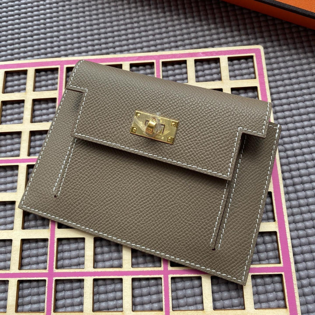 HERMES Kelly Pocket 13.5 Brown Epsom Ghw
