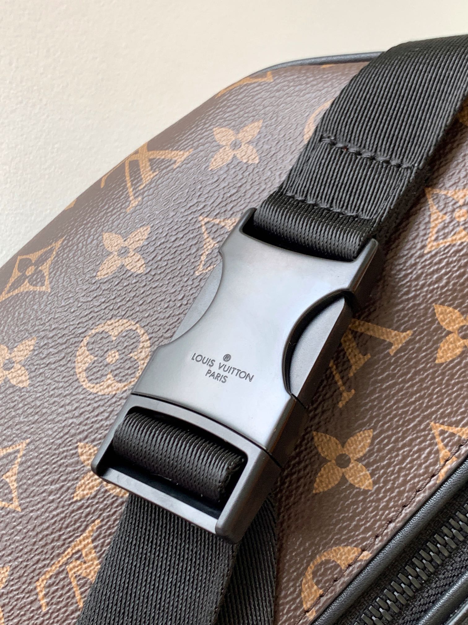 LOUIS VUITTON LV 25S DISCOVERY BUMBAG 47 IN BROWN AND BLACK EMBOSSED MONOGRAM ECLIPSE CALFSKIN