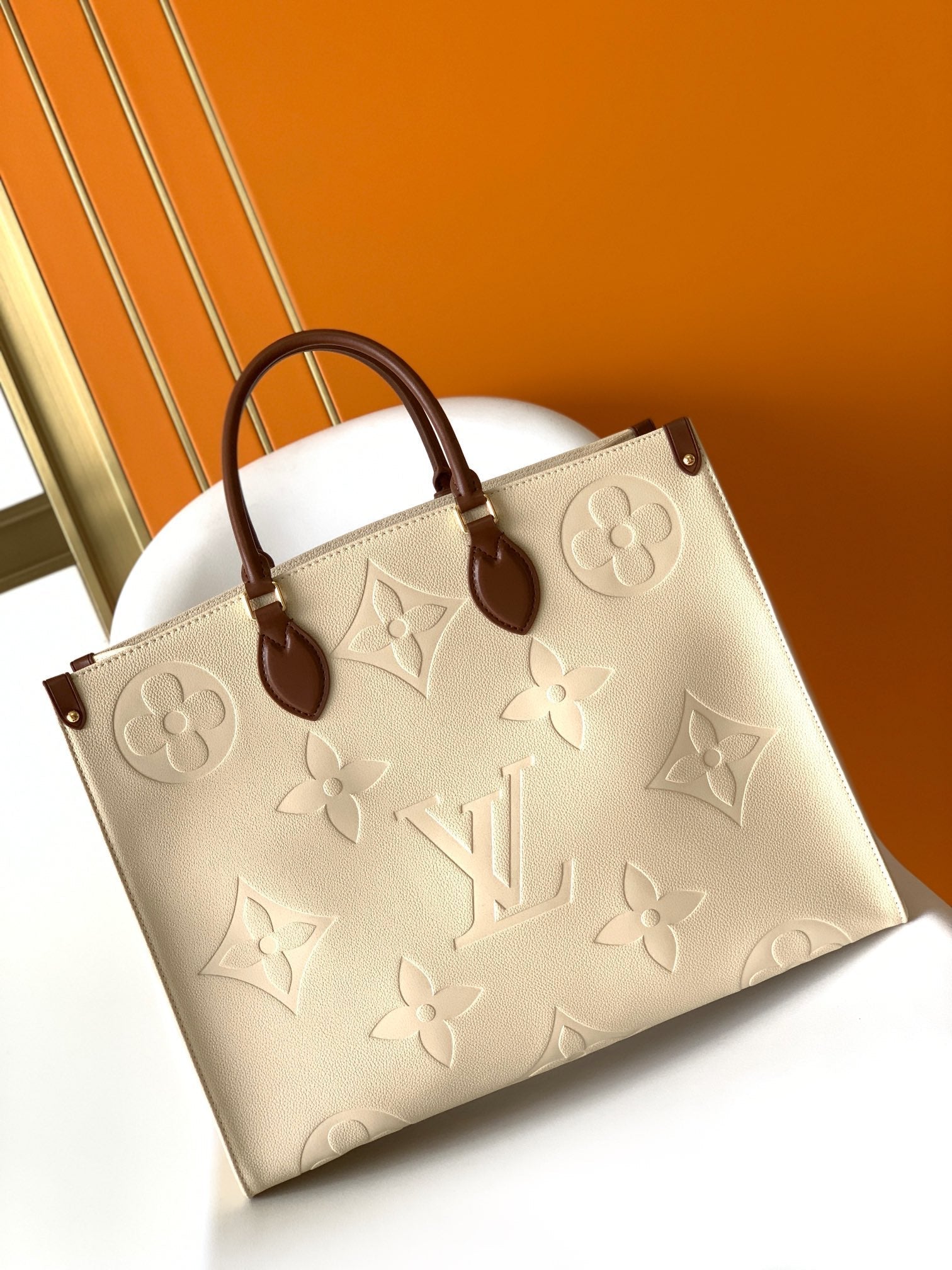 LOUIS VUITTON ONTHEGO GM 41 CREAM CHOCOLATE