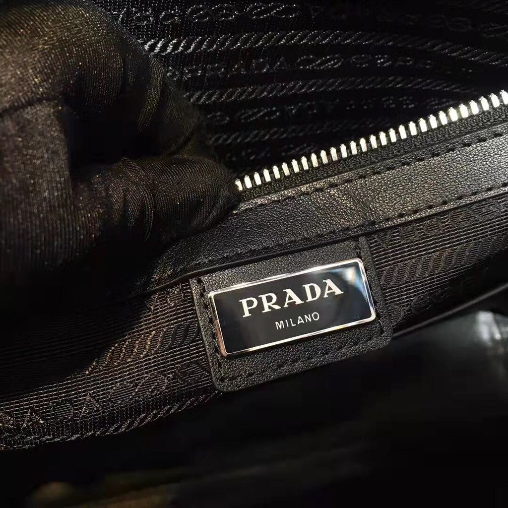 PRADA 38 BRIEFCASE IN BLACK SAFFIANO LEATHER