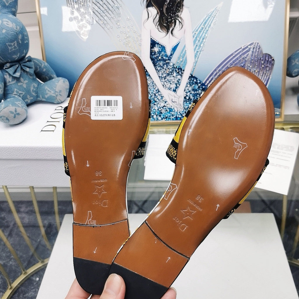DIOR CD Mule Dway Slide 10mm Multi-motifs Style 32
