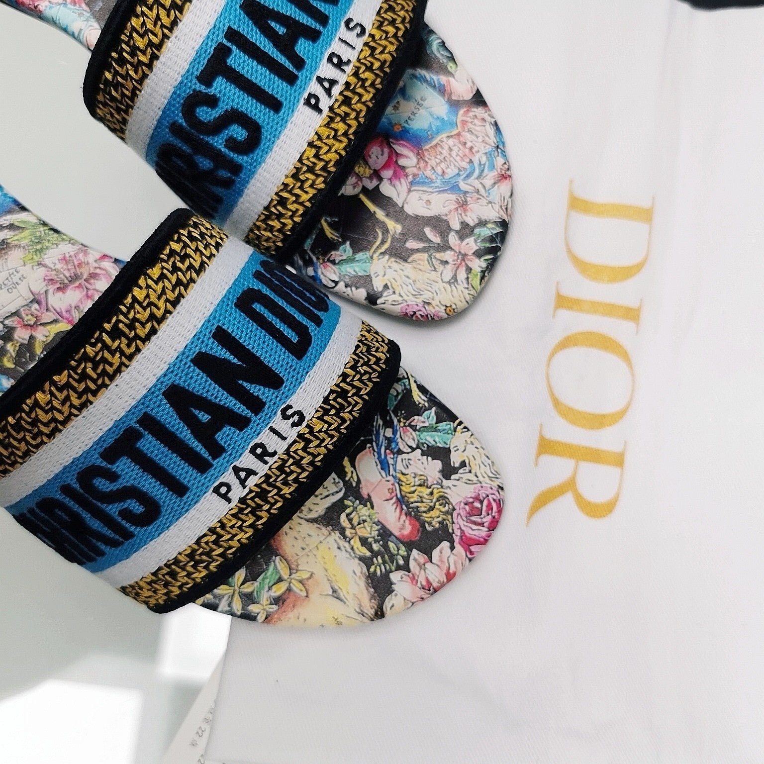 DIOR CD Mule Dway Slide 10mm Multi-motifs Style 25