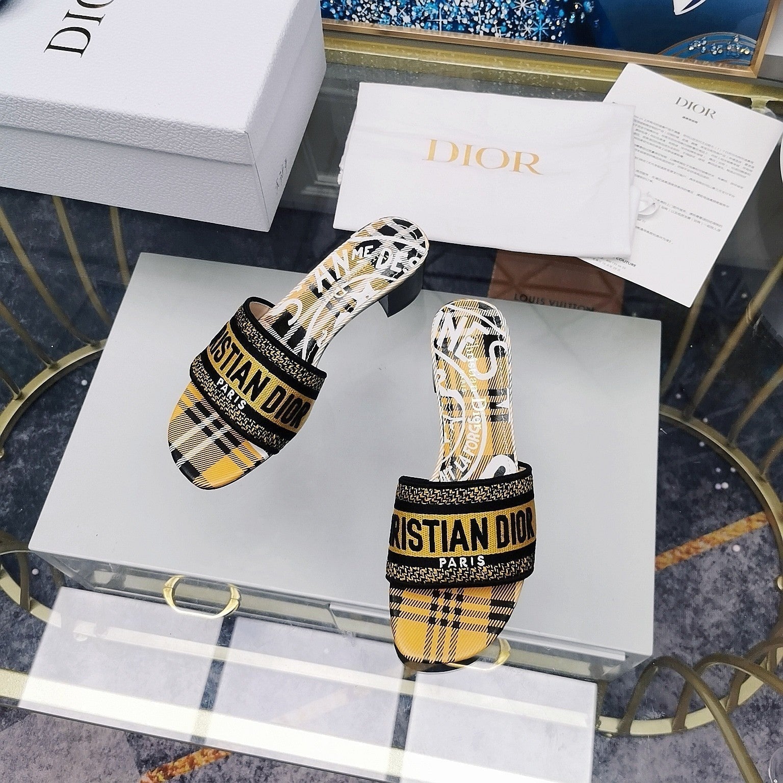 DIOR CD Mule Dway Heeled Slide 45mm Style 45