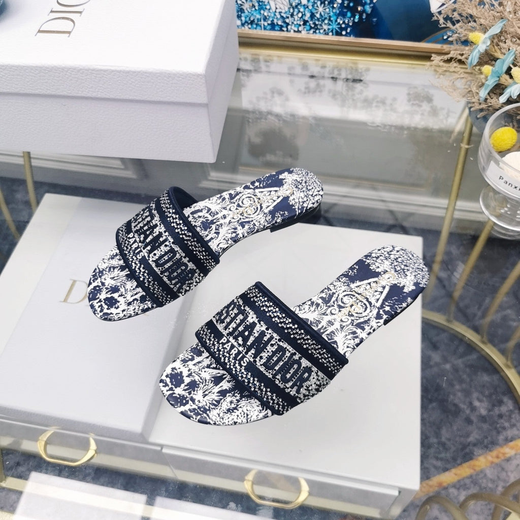 DIOR CD Mule Dway Slide 10mm Multi-motifs Style 15