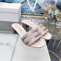 DIOR CD Mule Dway Heeled Slide 45mm Style 24