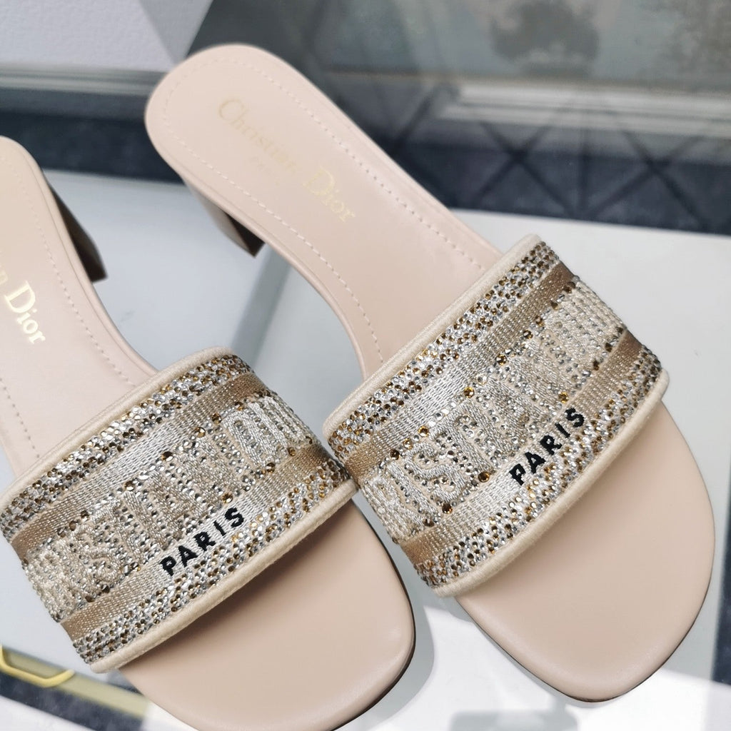 DIOR CD Mule Dway Heeled Slide 45mm Style 15