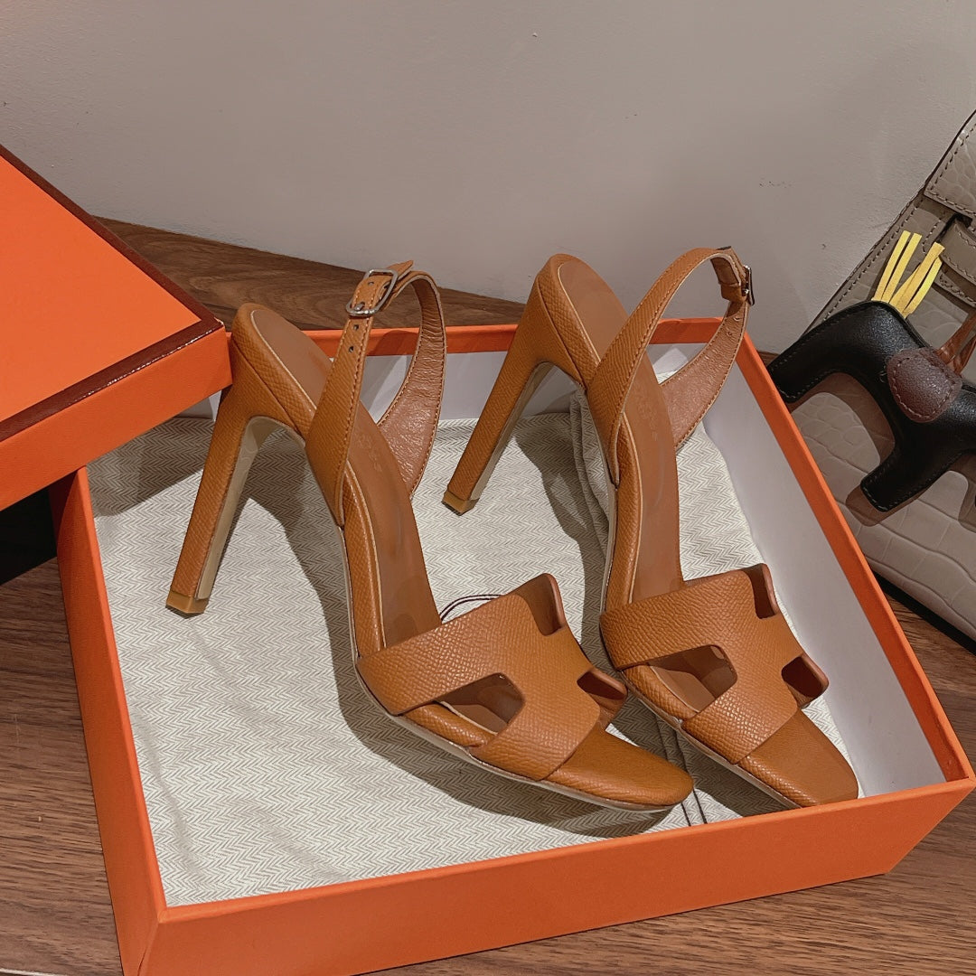 HERMES SLINGBACK SANDAL ETERNITE 105 TUSCAN LAMBSKIN
