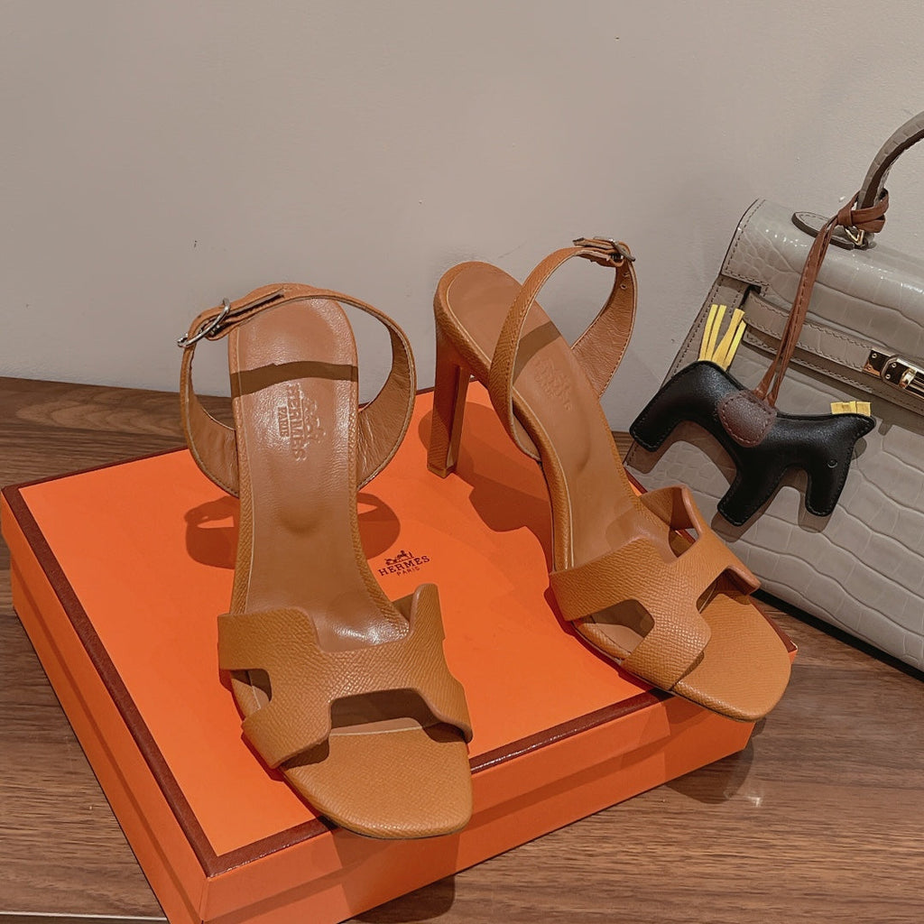 HERMES SLINGBACK SANDAL ETERNITE 105 TUSCAN LAMBSKIN