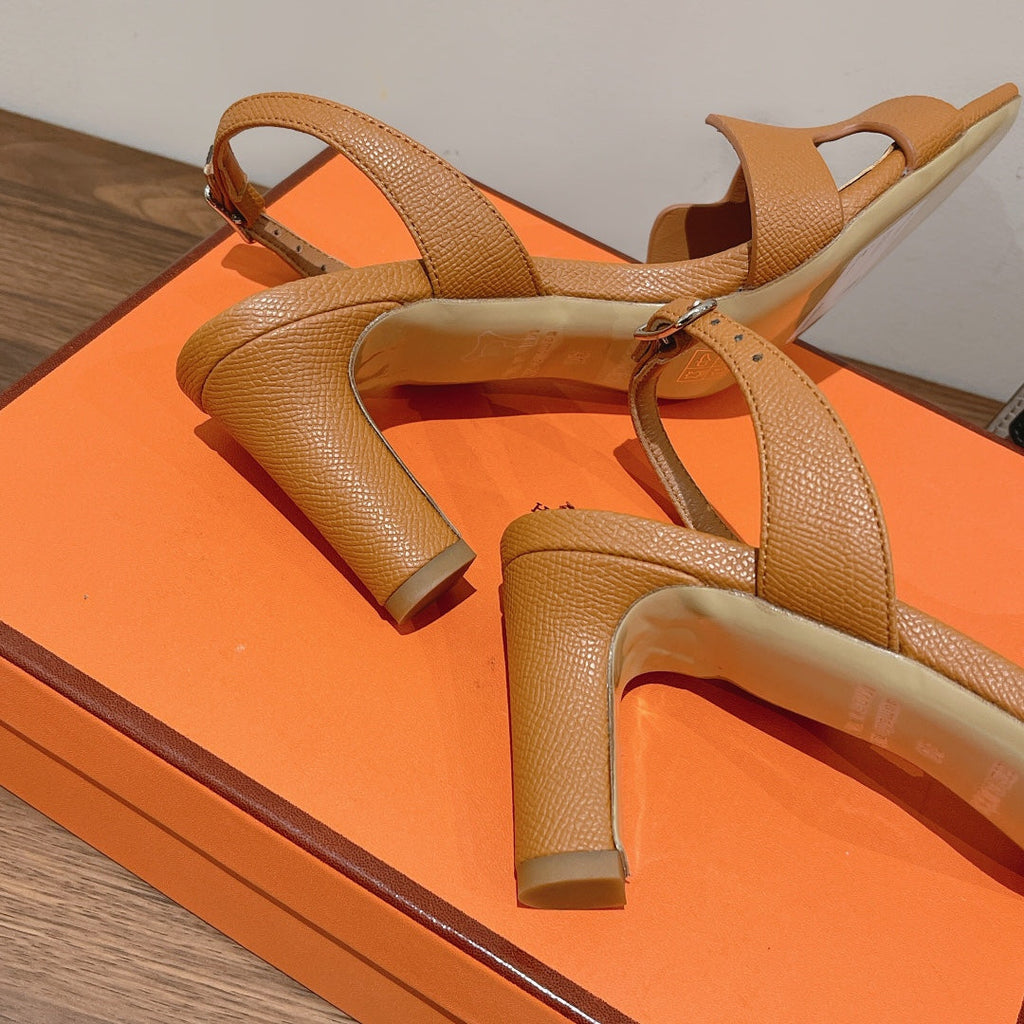 HERMES SLINGBACK SANDAL ETERNITE 75 TUSCAN LAMBSKIN