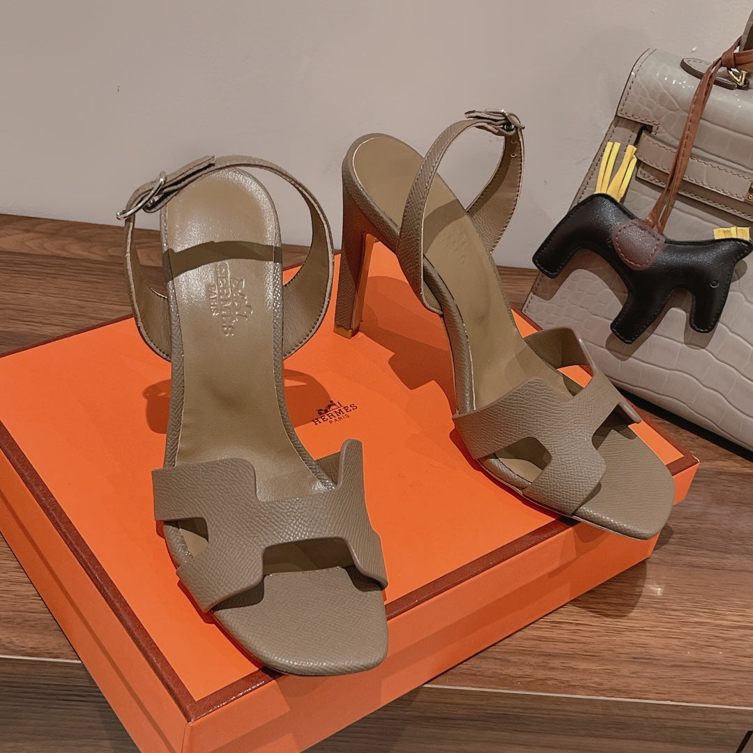 HERMES SLINGBACK SANDAL ETERNITE 105 CAMEL LAMBSKIN