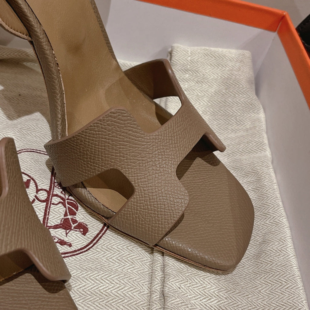 HERMES SLINGBACK SANDAL ETERNITE 105 CAMEL LAMBSKIN