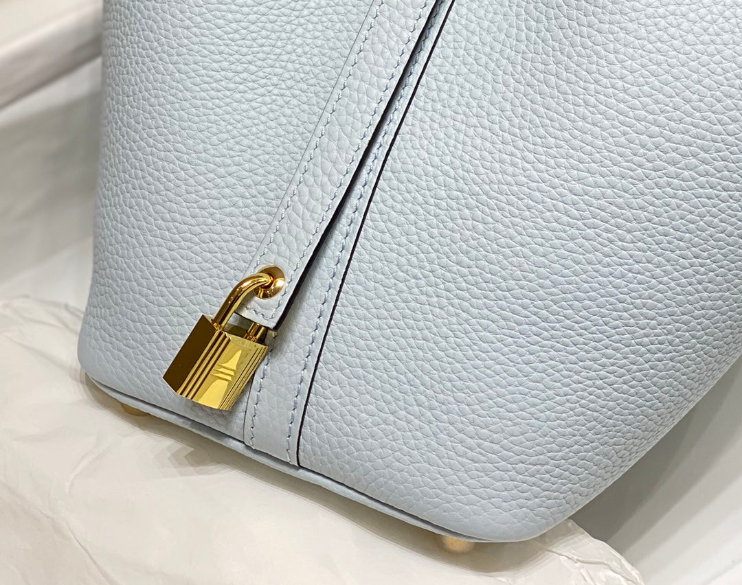 HERMES picotin lock 18 sapphire blue togo ghw