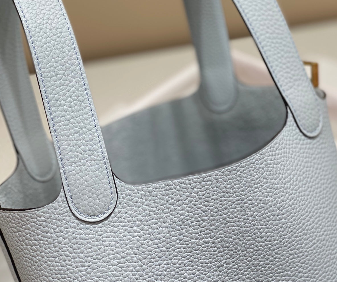 HERMES picotin lock 18 sapphire blue togo ghw