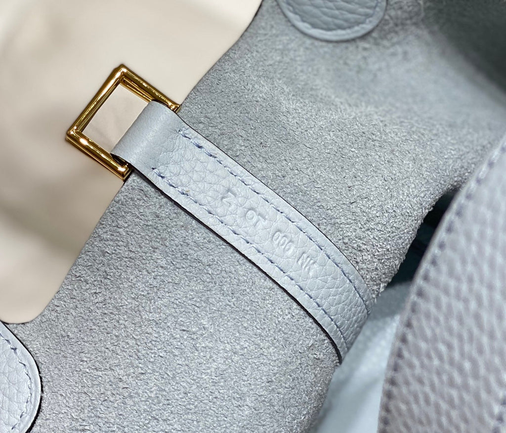HERMES picotin lock 18 sapphire blue togo ghw