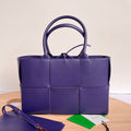 BOTTEGA VENETA SMALL ARCO TOTE 30 IN EAST BAY PURPLE LAMBSKIN