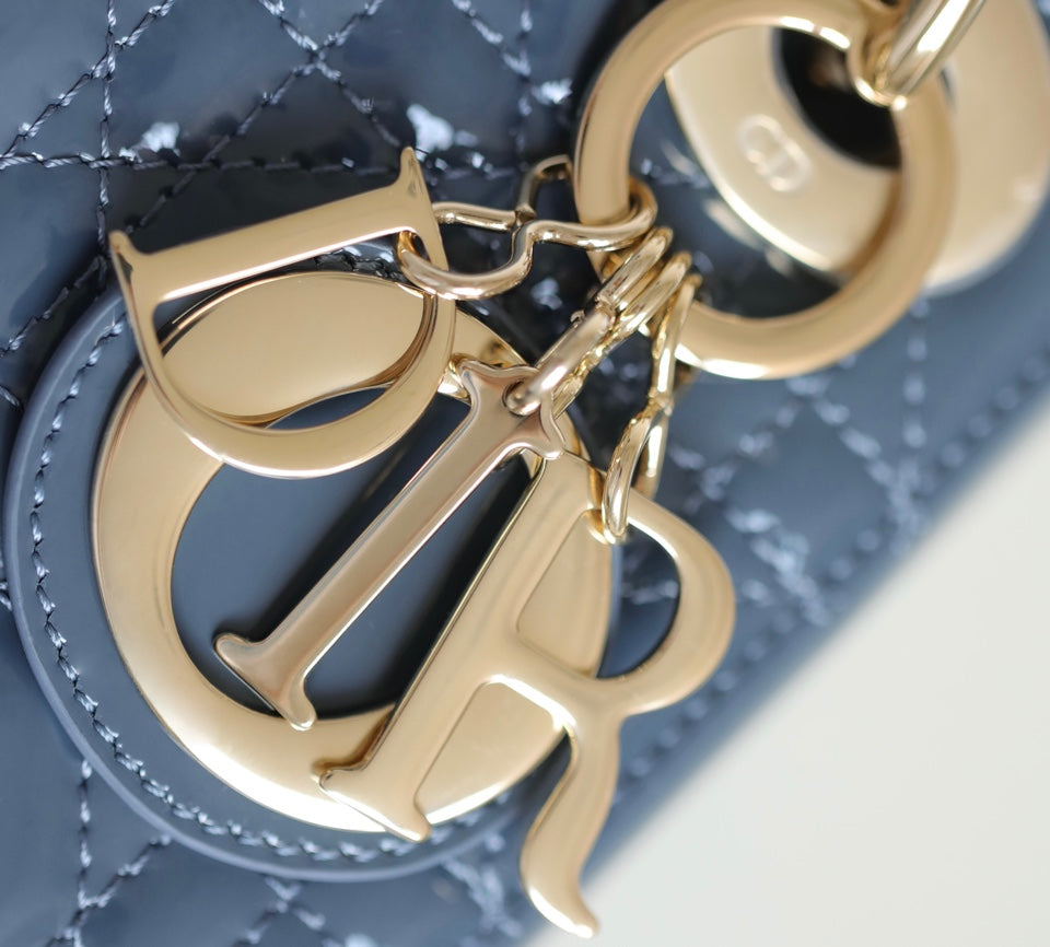 DIOR LADY 17 IN SKY AEGEAN BLUE WITH CANNAGE PATTERN