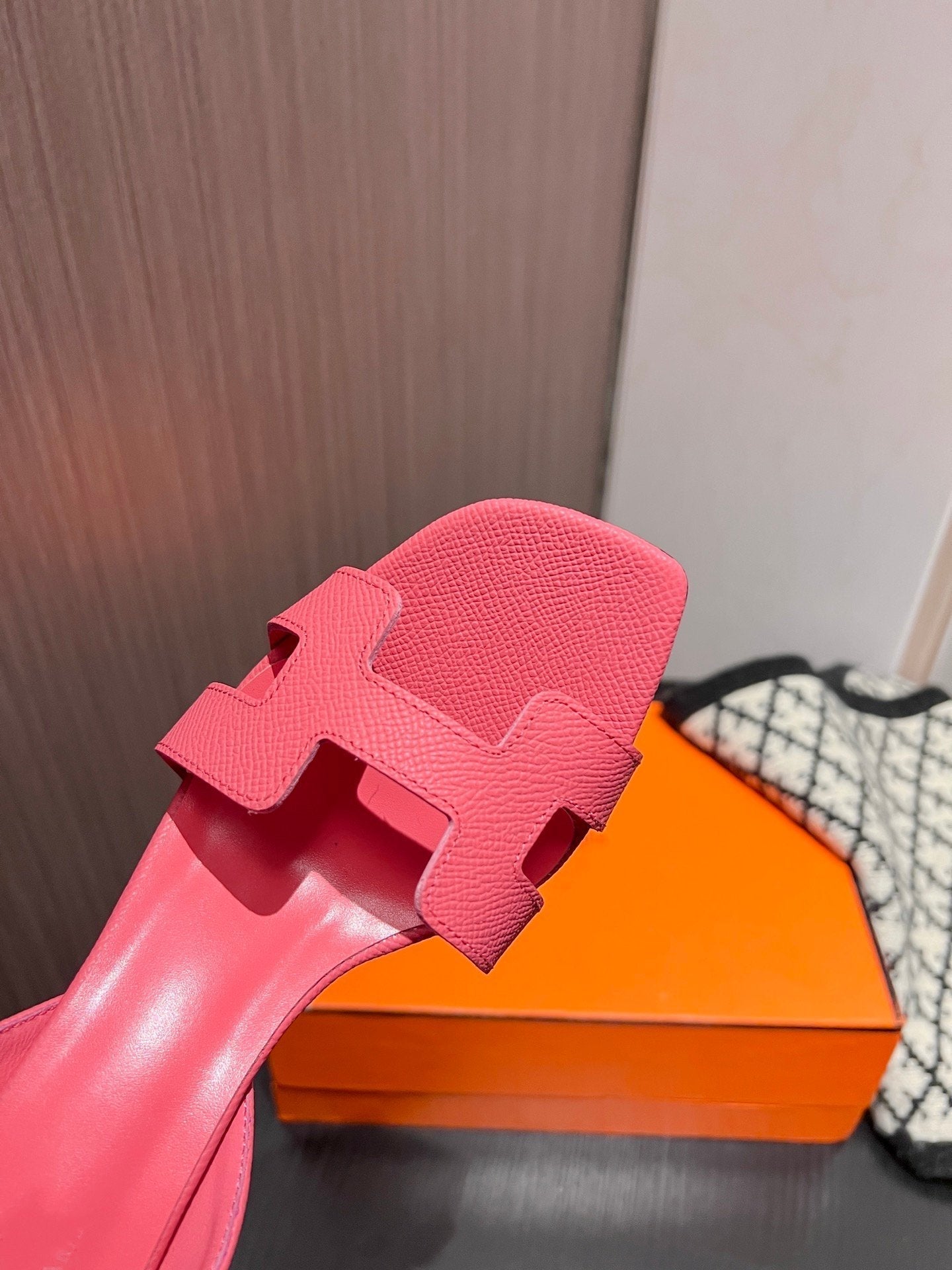 HERMES Slingback Sandal Eternite 95 Light Brick