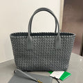 BOTTEGA VENETA SMALL CABAT 32 IN SMOKE GRAY LAMBSKIN