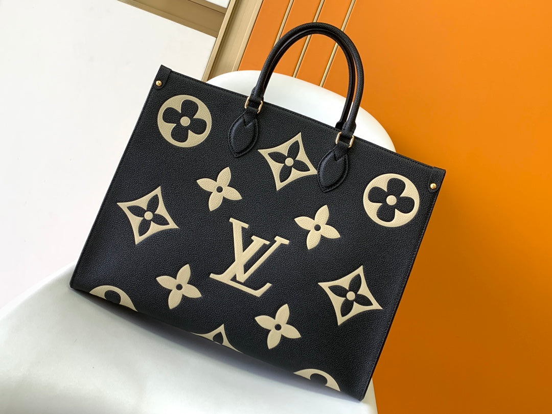 LOUIS VUITTON ONTHEGO GM 41 BLACK CREAM