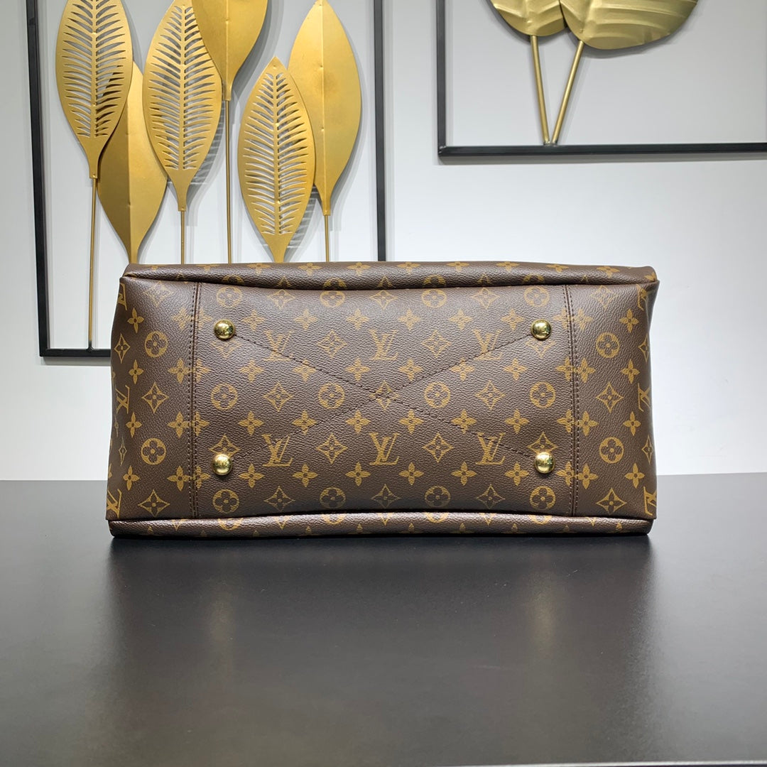 LOUIS VUITTON ARTSY MM 41 IN BROWN MONOGRAM CANVAS GOLD HARDWARE