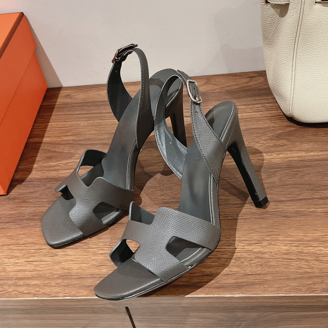 HERMES SLINGBACK SANDAL ETERNITE 105 FOSSIL LAMBSKIN