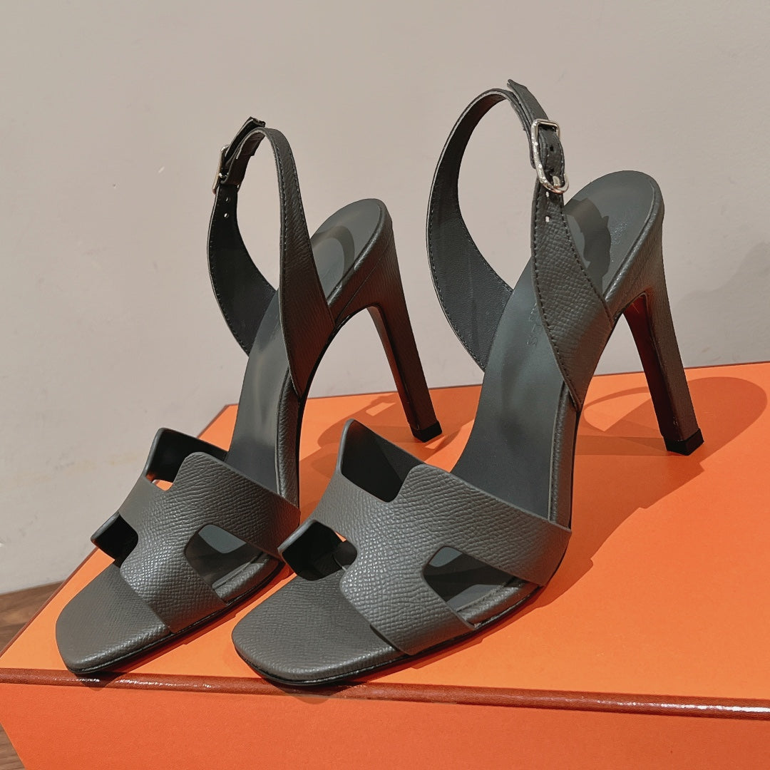 HERMES SLINGBACK SANDAL ETERNITE 105 FOSSIL LAMBSKIN