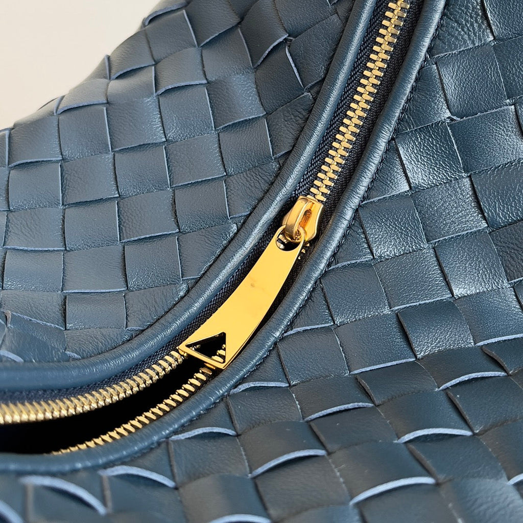 BOTTEGA VENETA MINI JODIE 23 IN STEEL BLUE LAMBSKIN