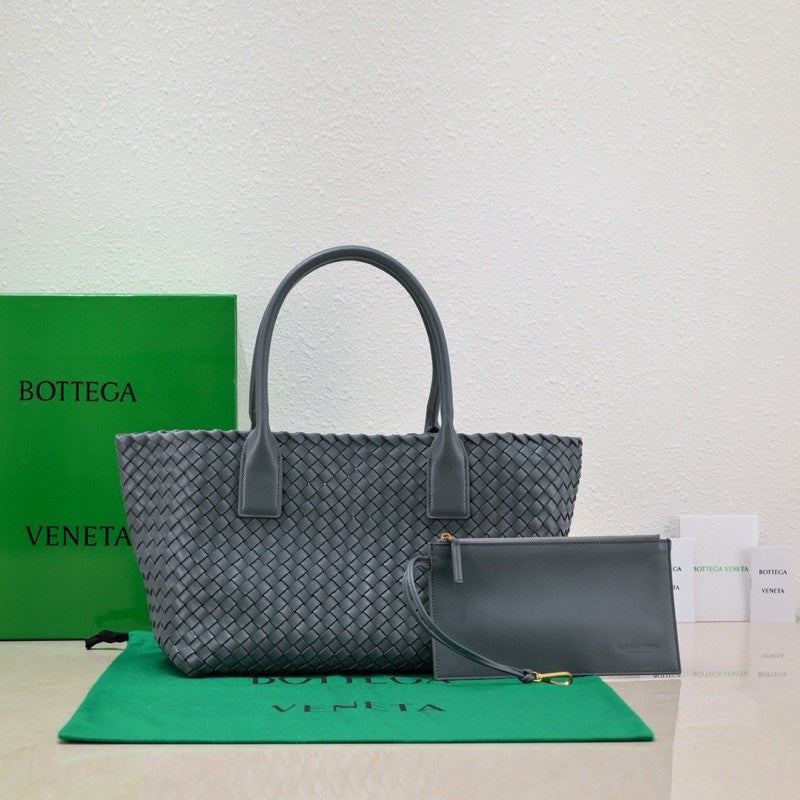 BOTTEGA VENETA Large Cabat 45cm Baby Blue Lambskin Ghw