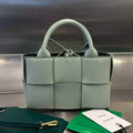 BOTTEGA VENETA CANDY ARCO TOTE 20 IN XANADU GRAY CALFSKIN