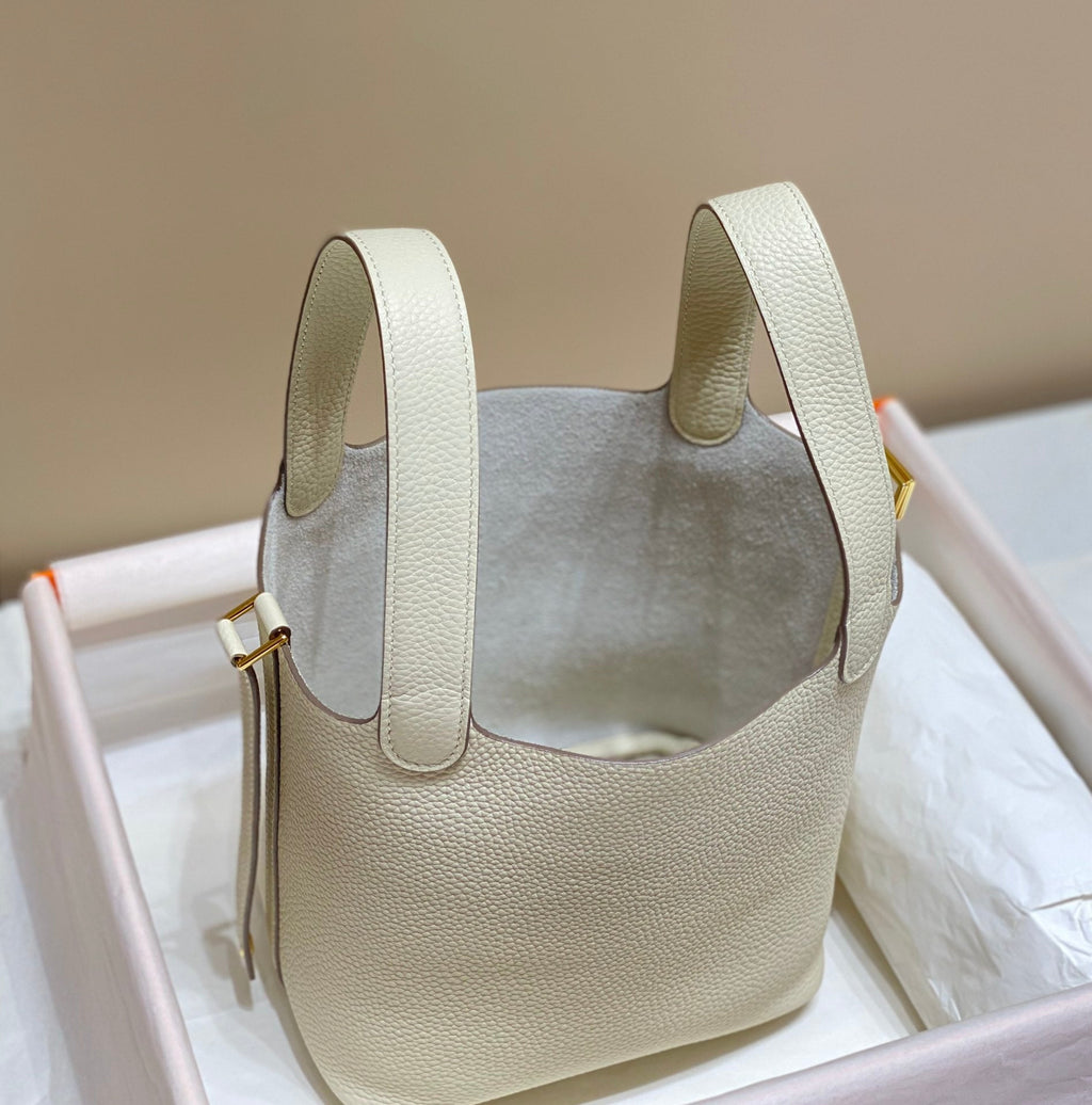 HERMES picotin lock 18 white-pearl togo ghw