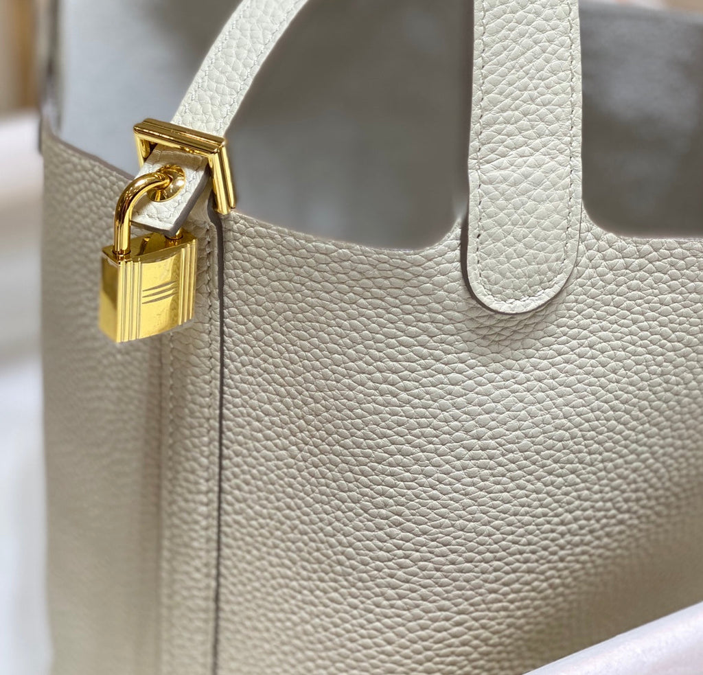HERMES picotin lock 18 ivory togo ghw