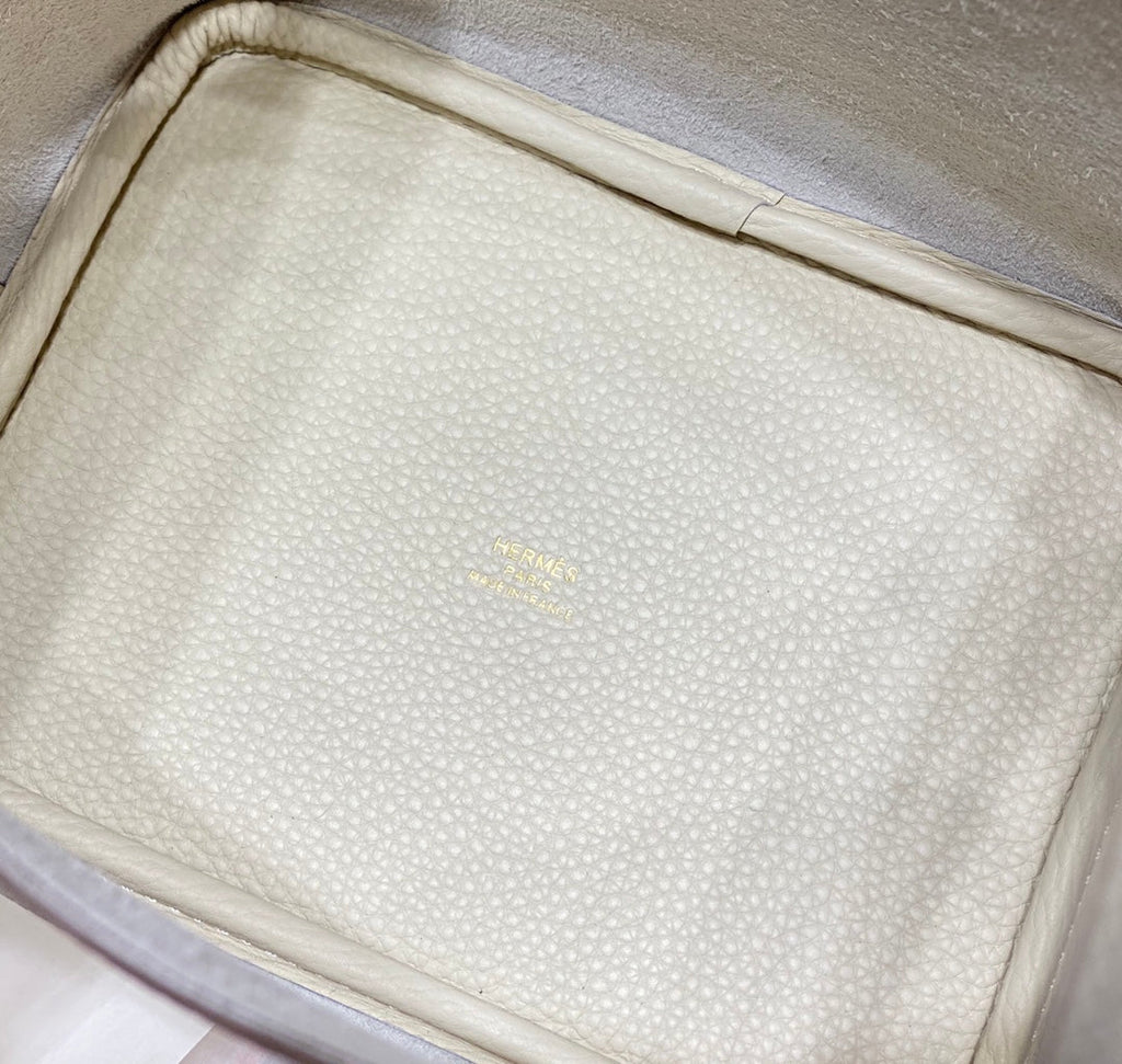 HERMES picotin lock 18 white-pearl togo ghw