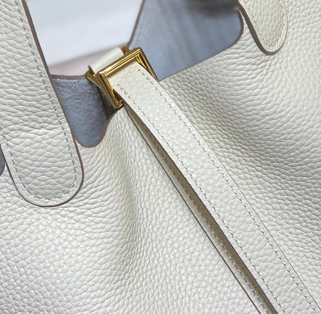 HERMES picotin lock 18 white-pearl togo ghw