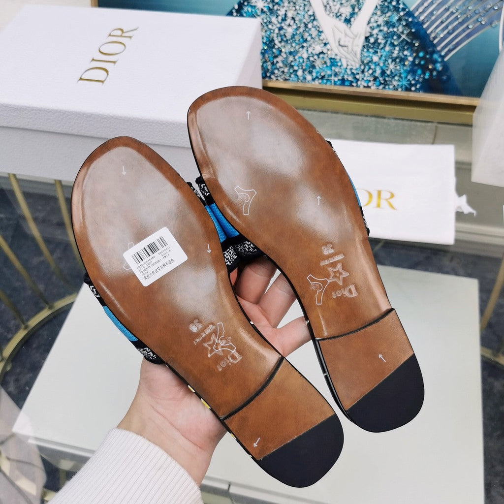 DIOR CD Mule Dway Slide 10mm Multi-motifs Style 77