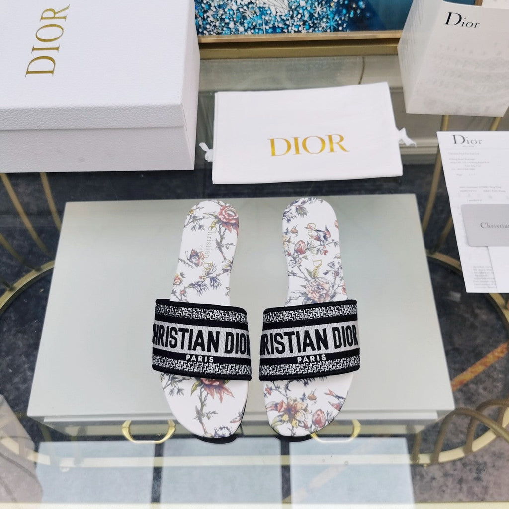 DIOR CD Mule Dway Slide 10mm Multi-motifs Style 71