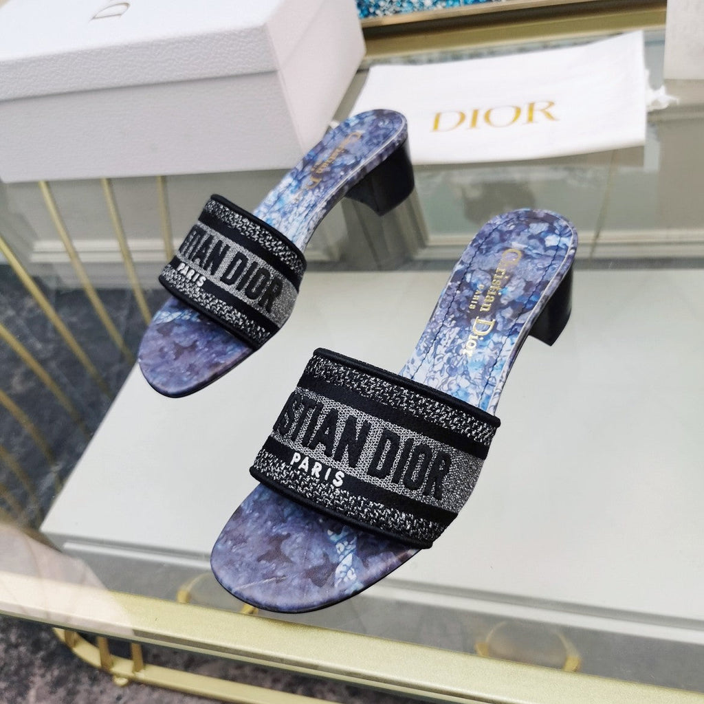 DIOR CD Mule Dway Heeled Slide 45mm Style 30