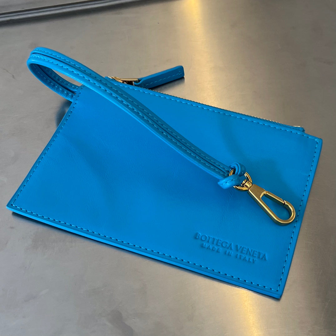 BOTTEGA VENETA CANDY ARCO TOTE 20 IN CERULEAN BLUE SOFT LAMBSKIN