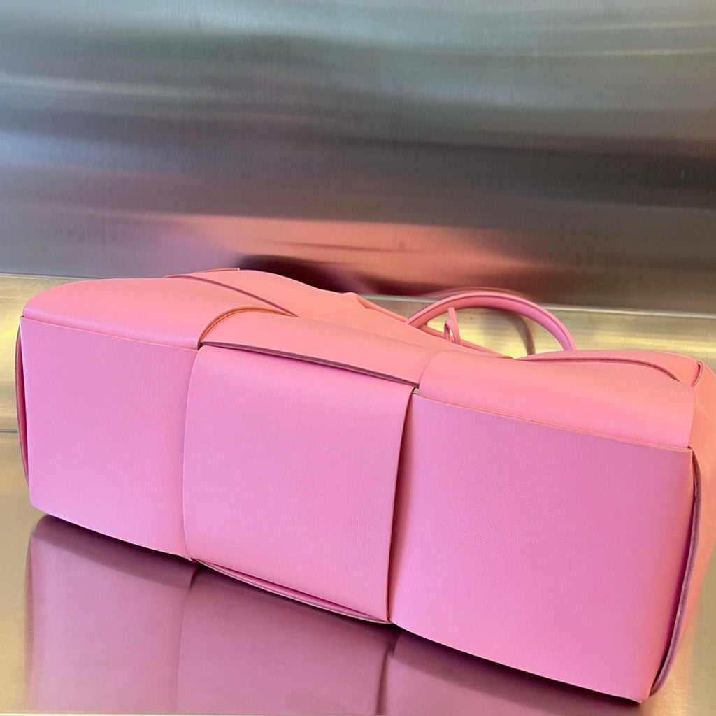 BOTTEGA VENETA ARCO TOTE 36 IN SHOCKING PINK CALFSKIN