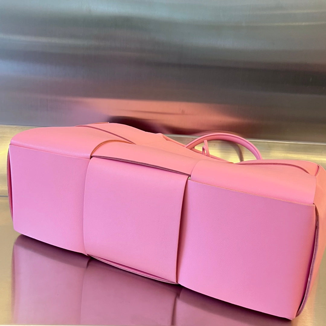BOTTEGA VENETA ARCO TOTE 36 IN SHOCKING PINK CALFSKIN