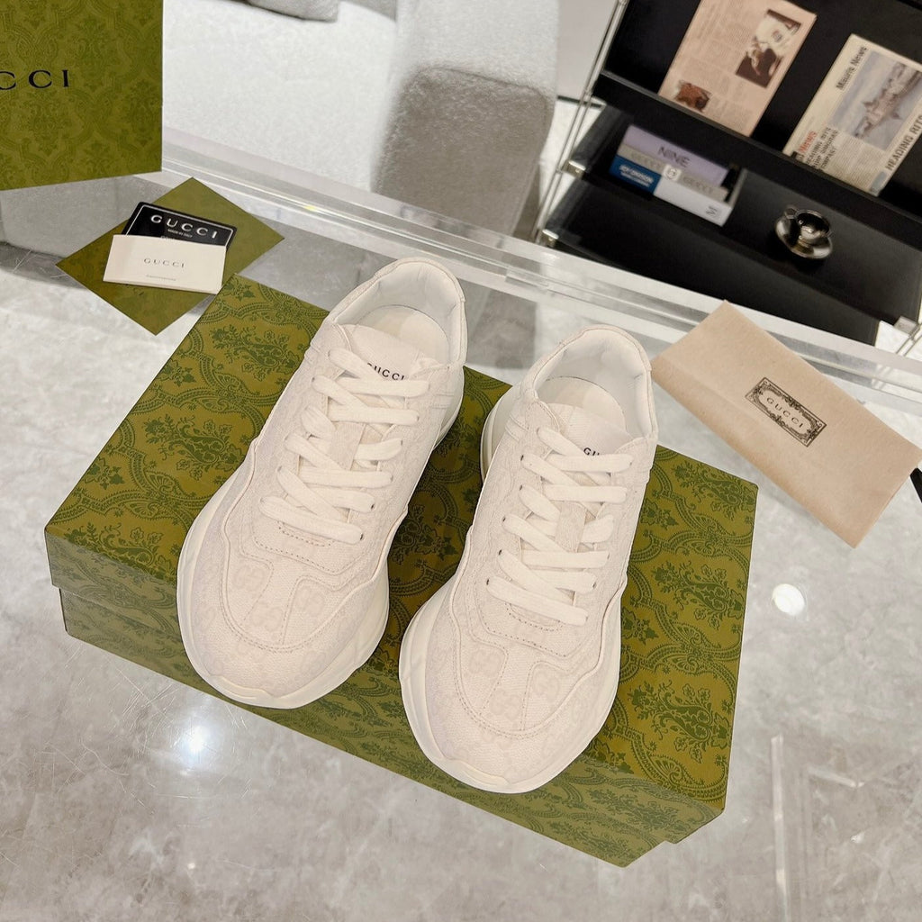 GUCCI 100 RHYTON SNEAKER Creamy White