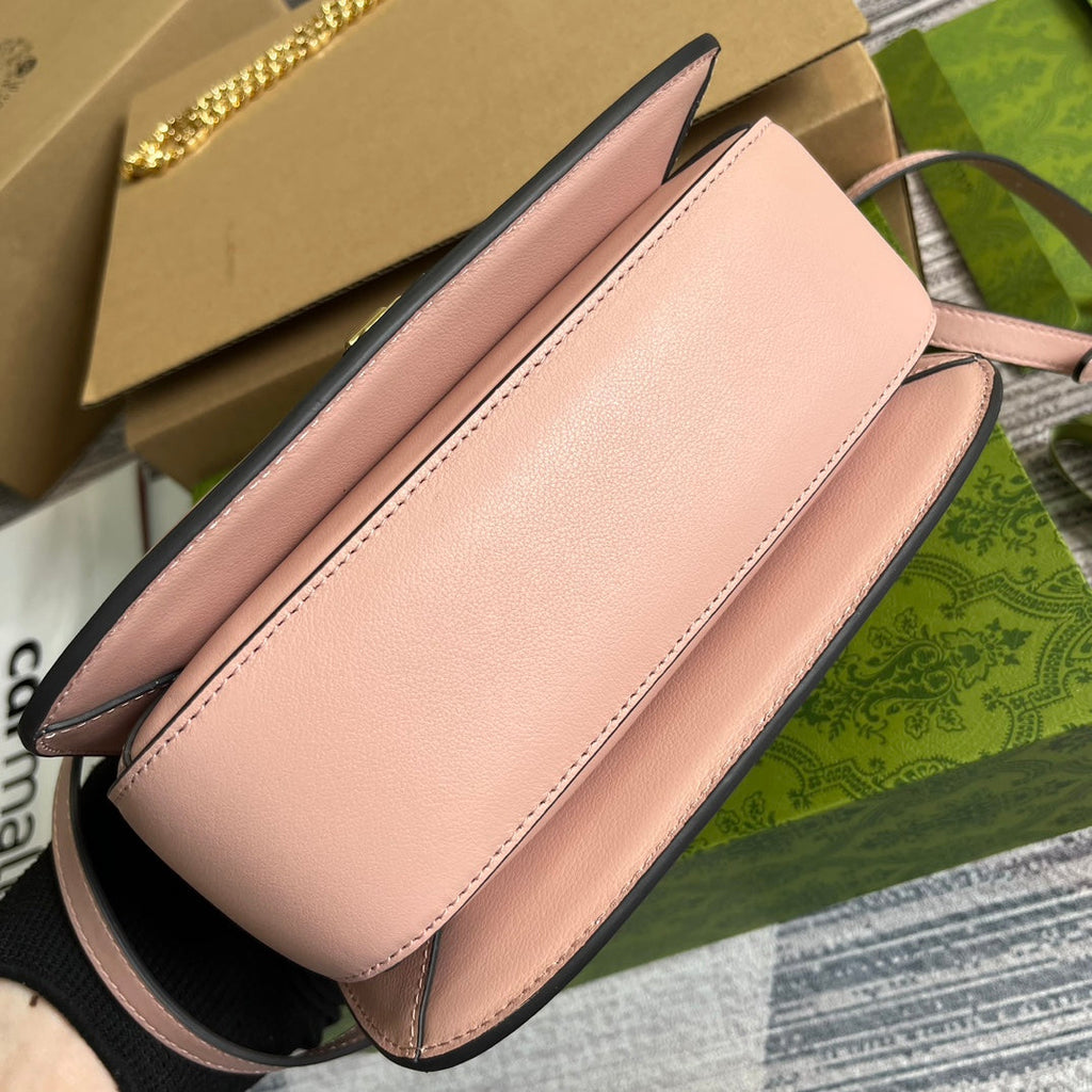 GUCCI BLONDIE 23 TOP-HANDLE BAG LIGHT PINK CALFSKIN