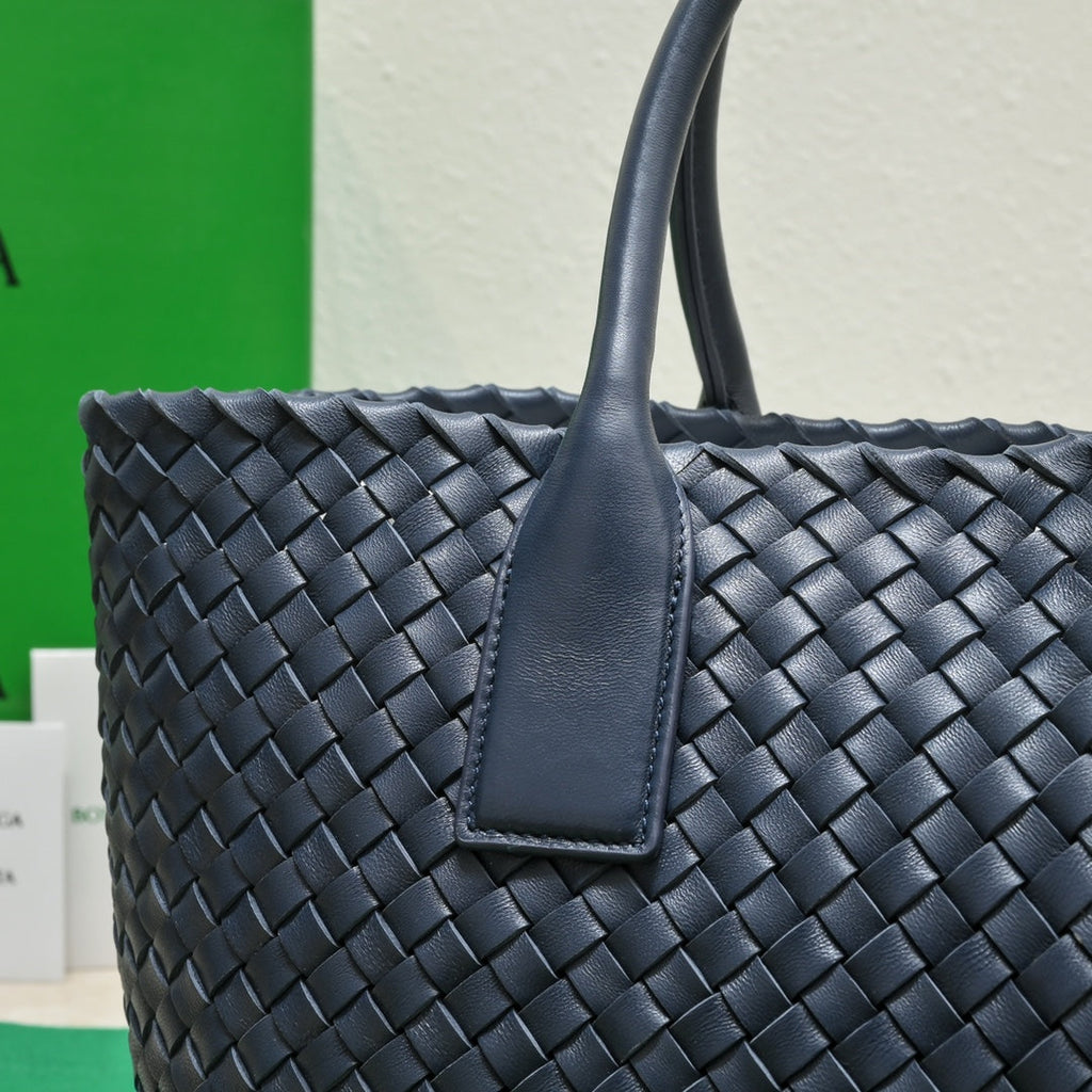 BOTTEGA VENETA Large Cabat 45cm Navy Blue Lambskin Ghw
