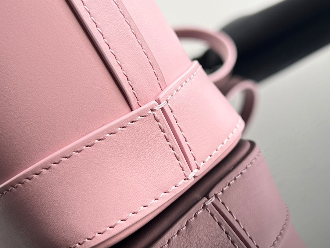 CELINE CUIR TRIPHOME 19 PINK PASTEL SMOOTH CALFSKIN BUCKET BAG