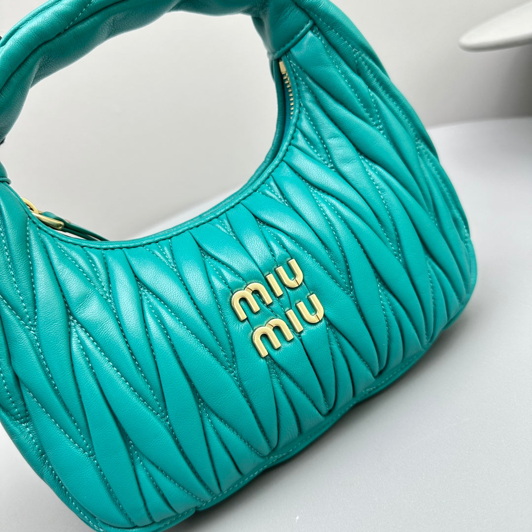 MINI HOBO 20 BAG IN TF BLUE SHEEPSKIN