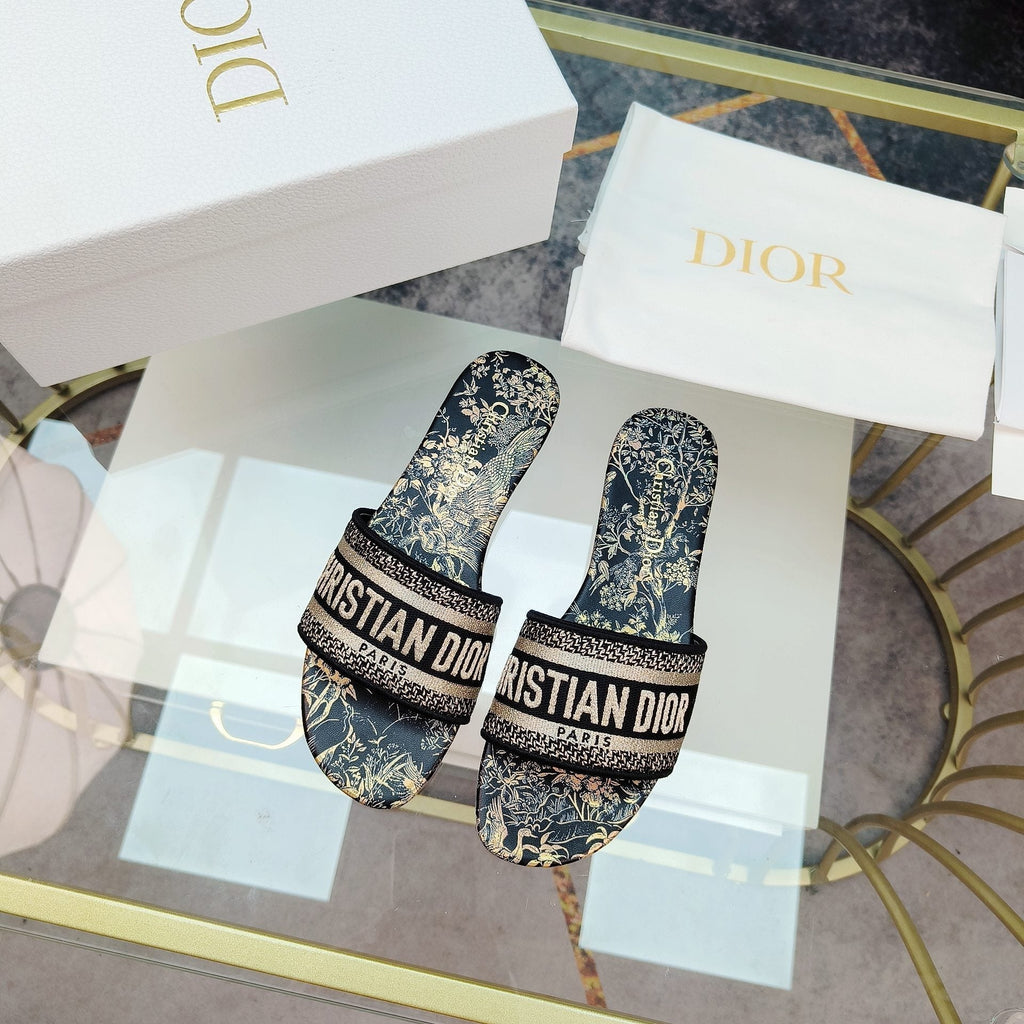 DIOR CD Mule Dway Slide 10mm Multi-motifs Style 5