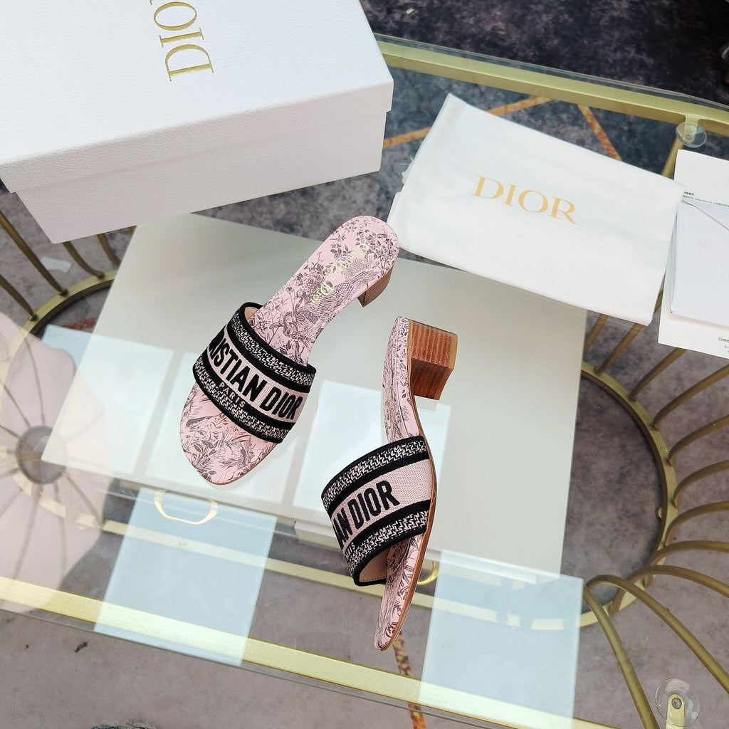 DIOR CD Mule Dway Heeled Slide 45mm Style 12